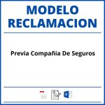 Modelo Reclamacion Previa Compañia De Seguros