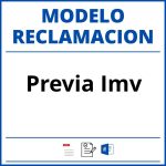 Modelo Reclamacion Previa Imv