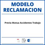 Modelo Reclamacion Previa Mutua Accidentes Trabajo