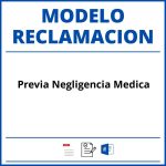 Modelo Reclamacion Previa Negligencia Medica