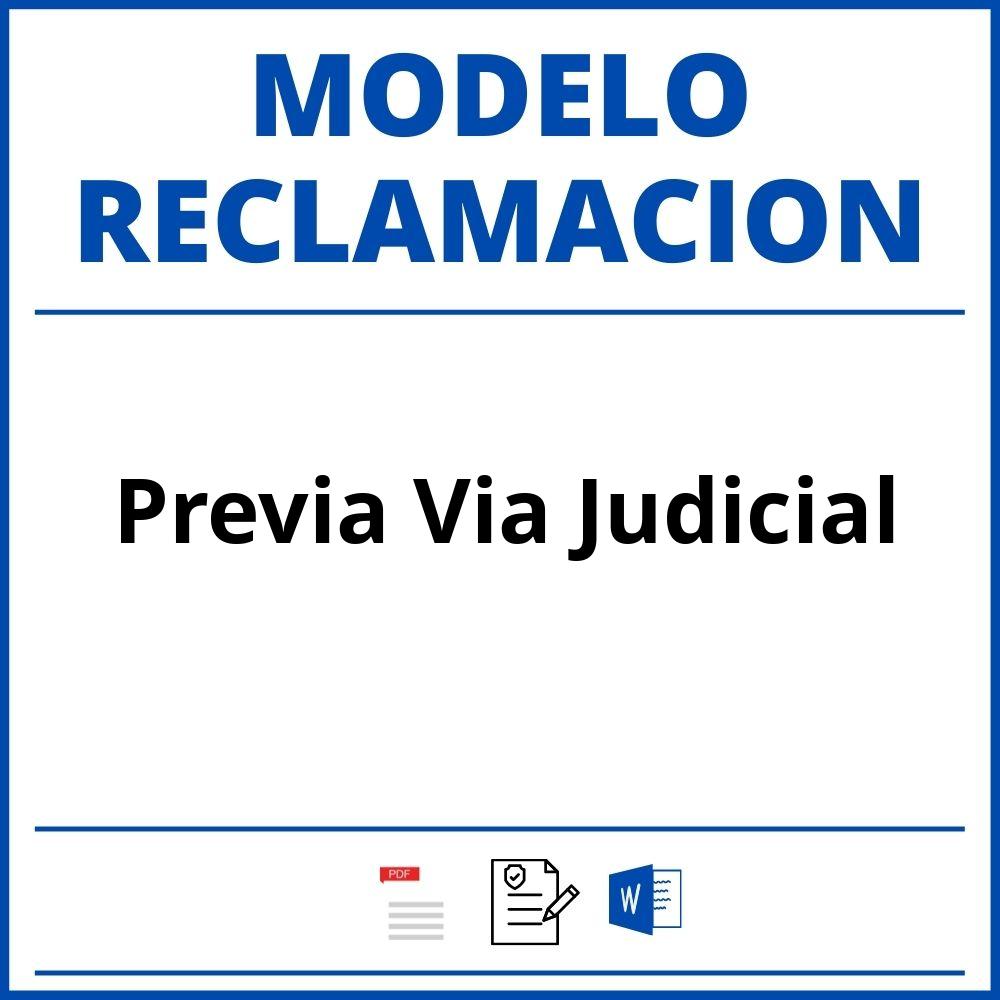 Modelo Reclamacion Previa Via Judicial