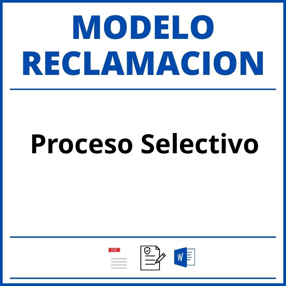 Modelo Reclamacion Proceso Selectivo