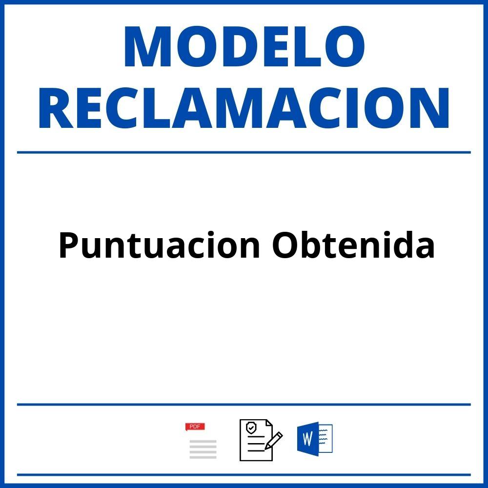 Modelo Reclamacion Puntuacion Obtenida