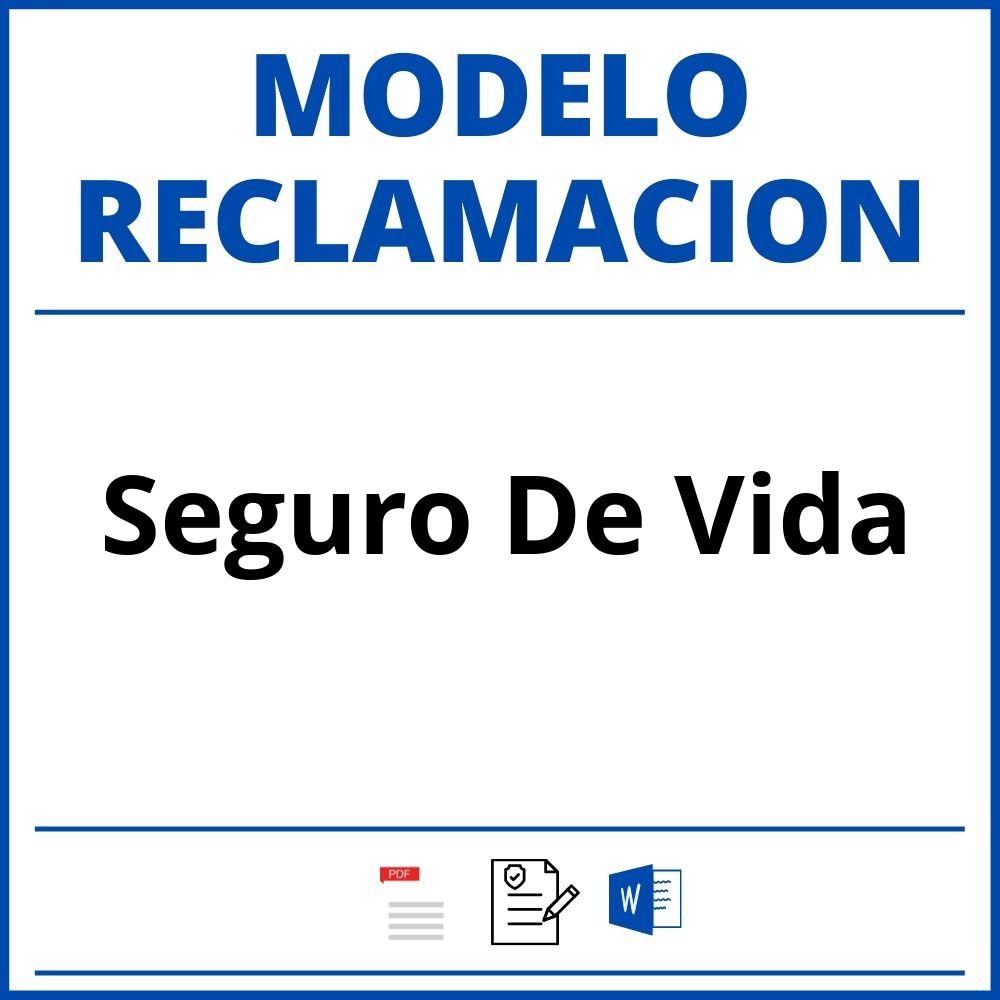 Modelo Reclamacion Seguro De Vida