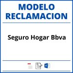 Modelo Reclamacion Seguro Hogar Bbva